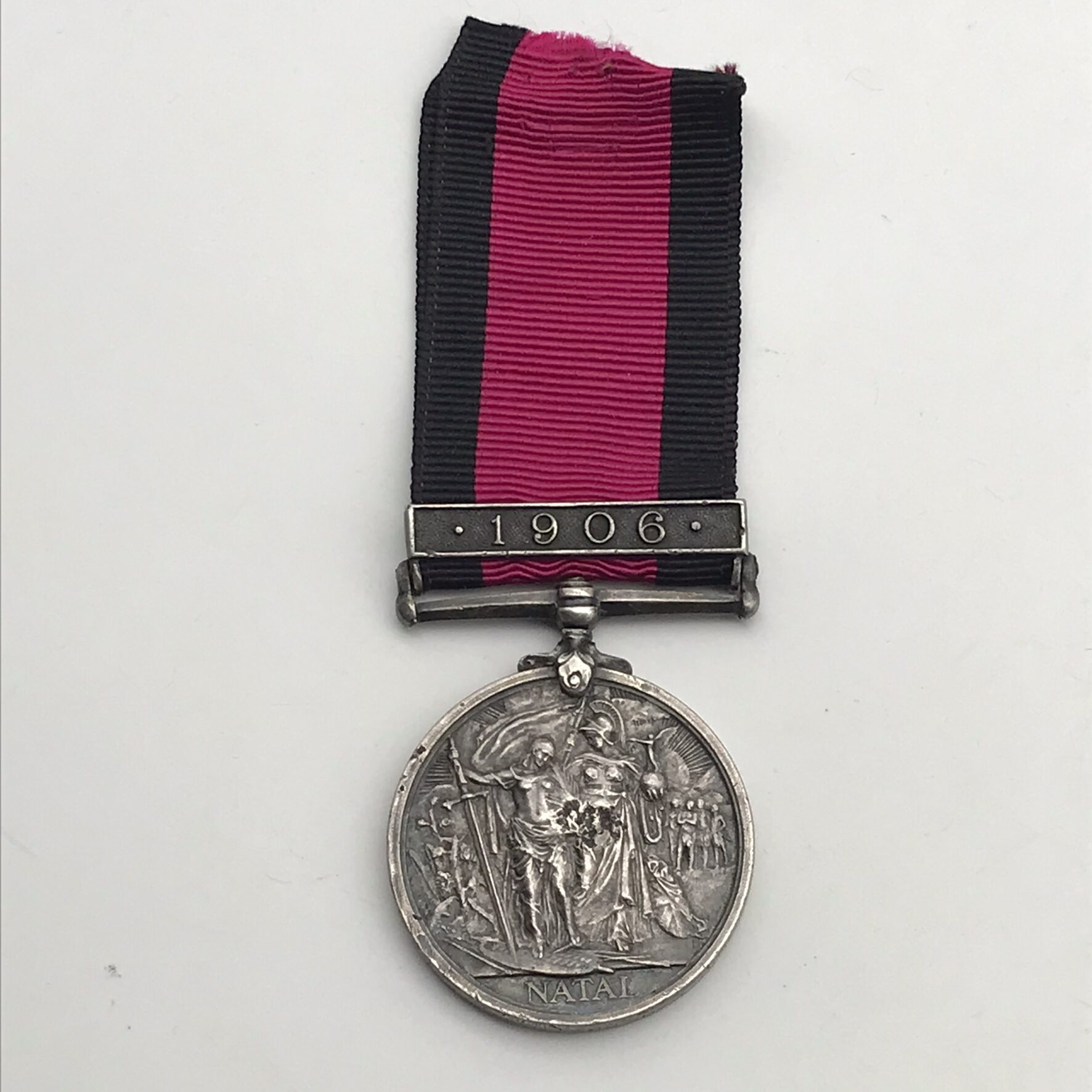 Natal 1906 Medal ‘J.J. Maherry’ (Natal Rangers) (K.I.A. Deville Wood)