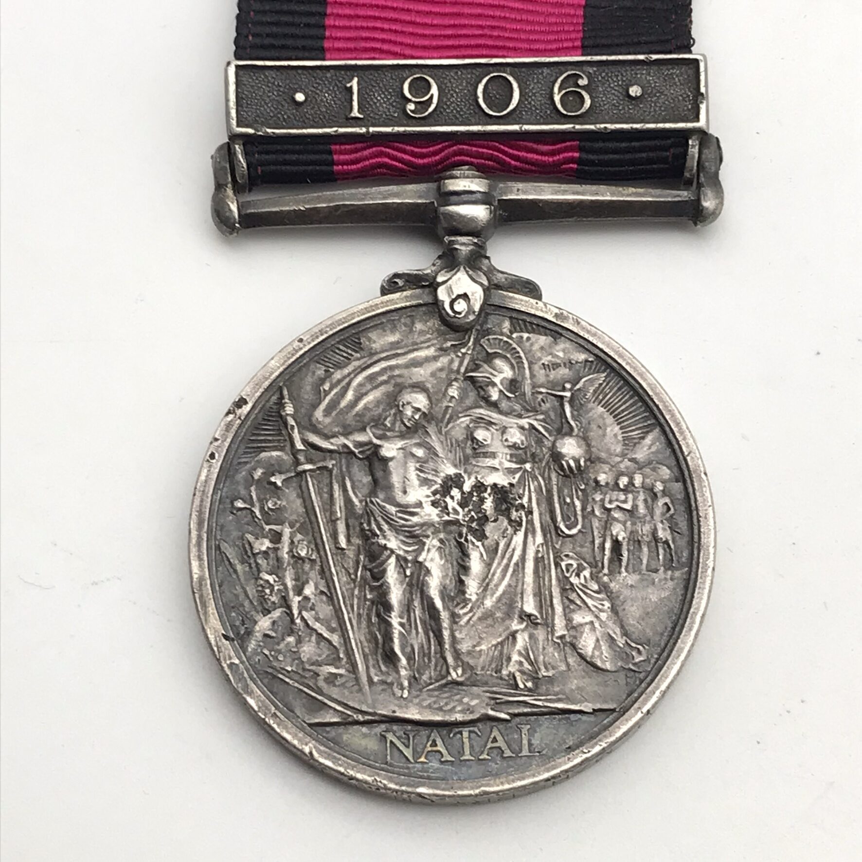 Natal 1906 Medal ‘J.J. Maherry’ (Natal Rangers) (K.I.A. Deville Wood) - Image 2
