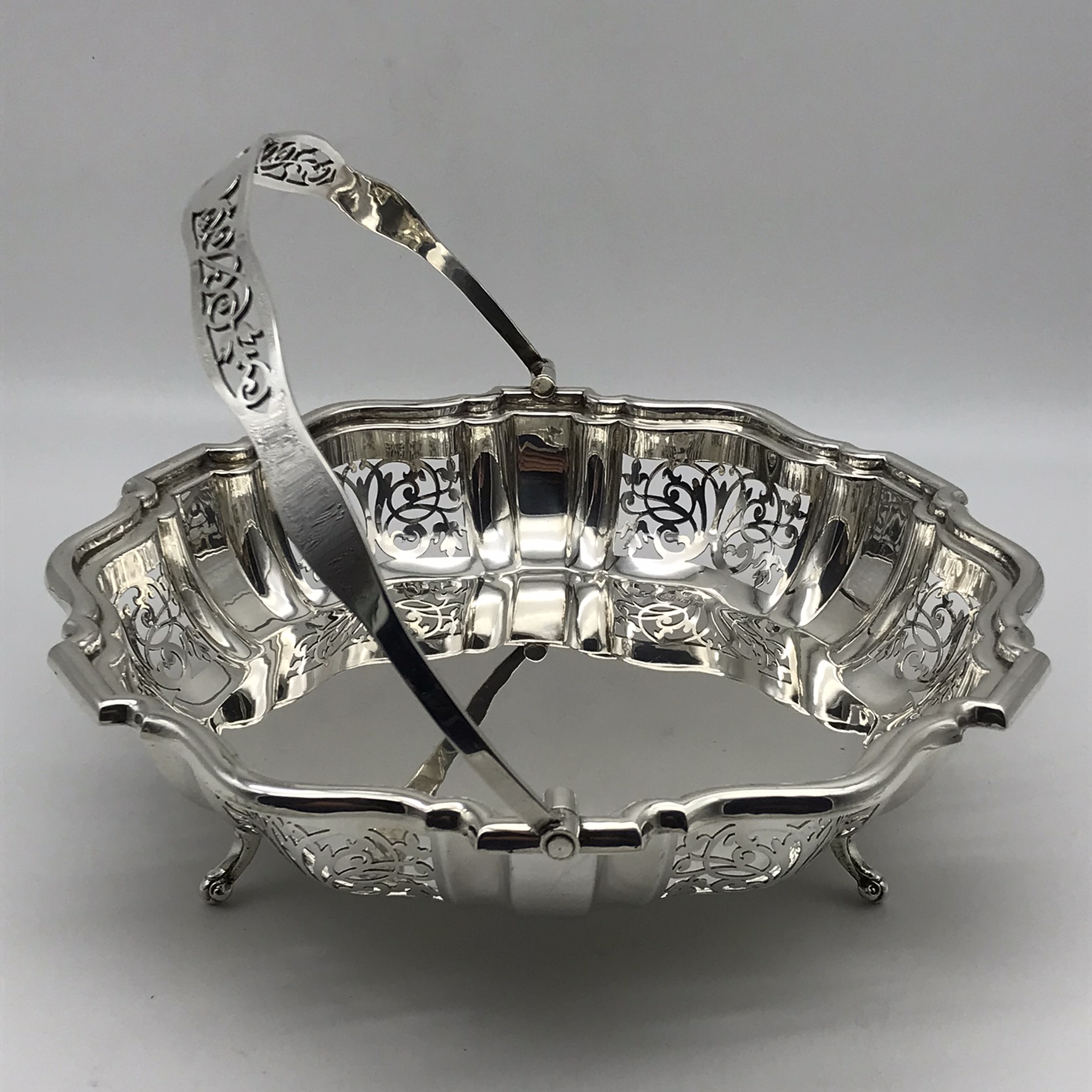 Beautiful Large Sterling Silver Basket (1925)