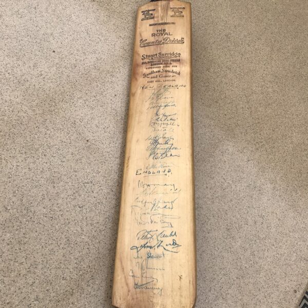 Signed ‘1958 N. Zealand Tour to England’ Full Size (Stuart Surridge) Cricket Bat