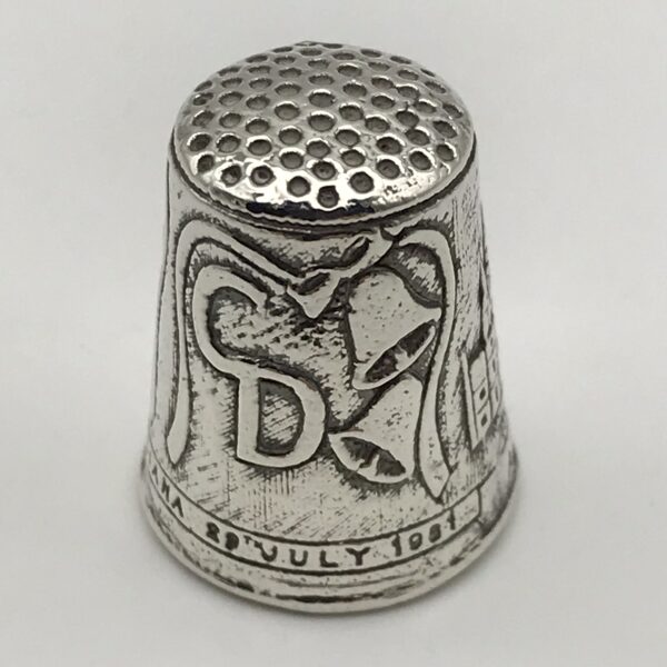 Early Solid Silver ‘Charles & Diana’ Thimble
