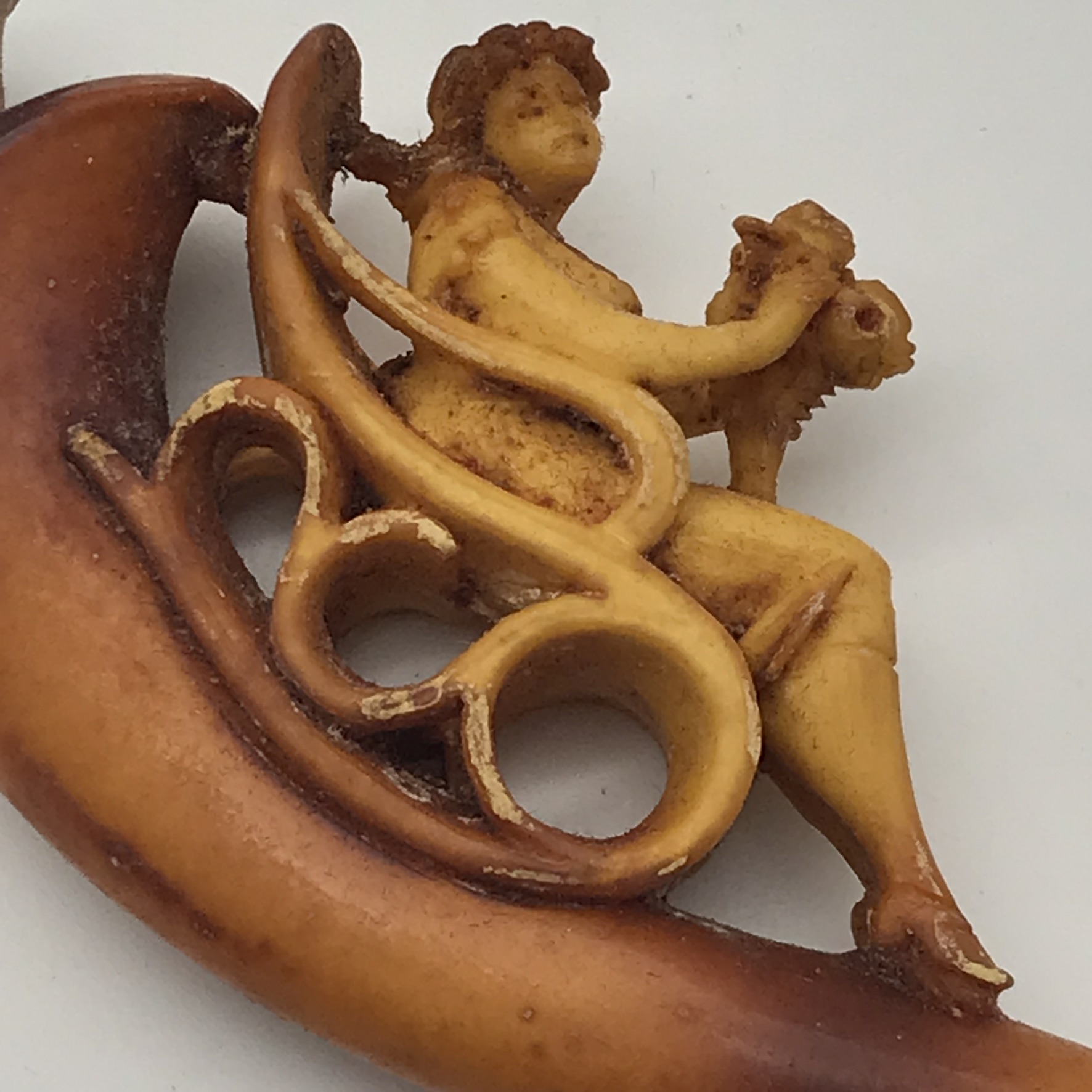 Cased Antique Carved Meerschaum & Amber Pipe - Image 5