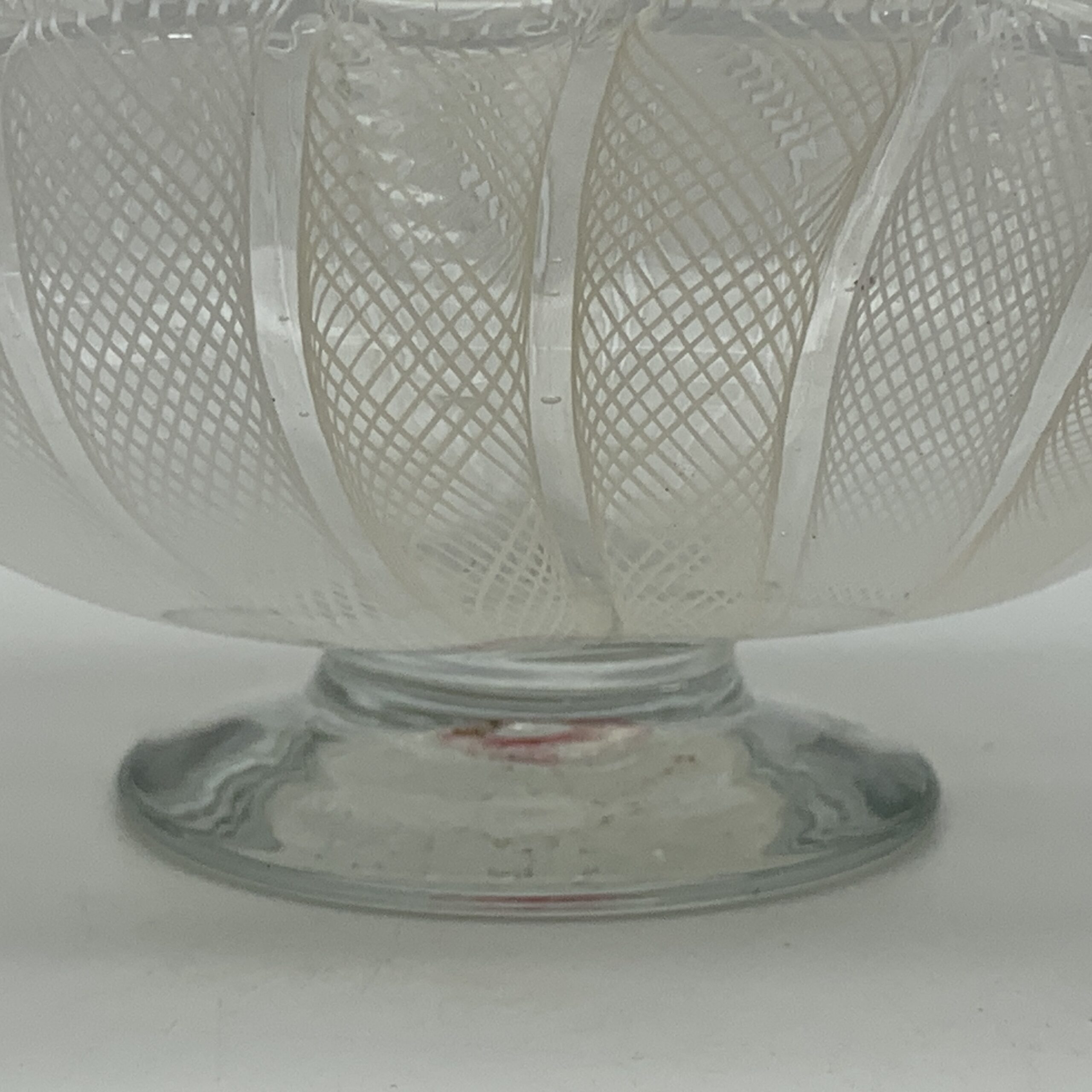 Early ‘Murano Lattice’ Art Glass Finger Bowl (Salviati) - Image 5