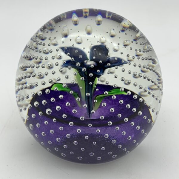 Vintage Caithness Glass ‘Flower in the Rain’ Paperweight