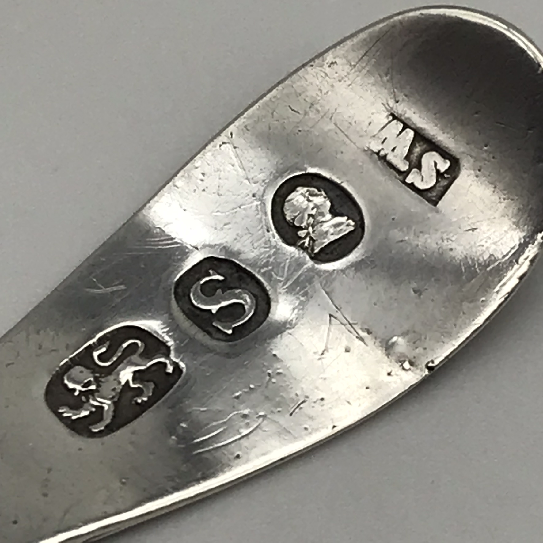 Georgian Silver Caddy Spoon (1793) - Image 6