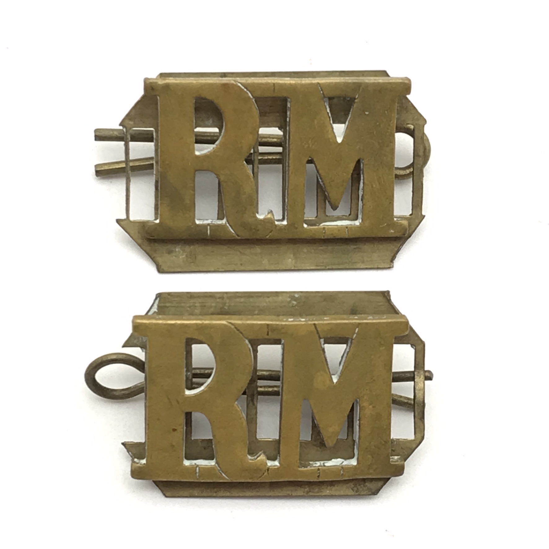 British – Pair ‘Royal Marines’ Shoulder Titles - Image 2