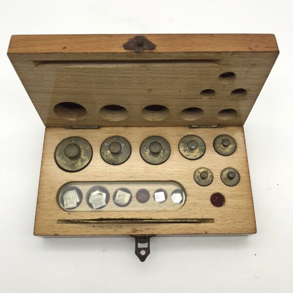 Vintage Boxed Set of Brass & Aluminium Weights