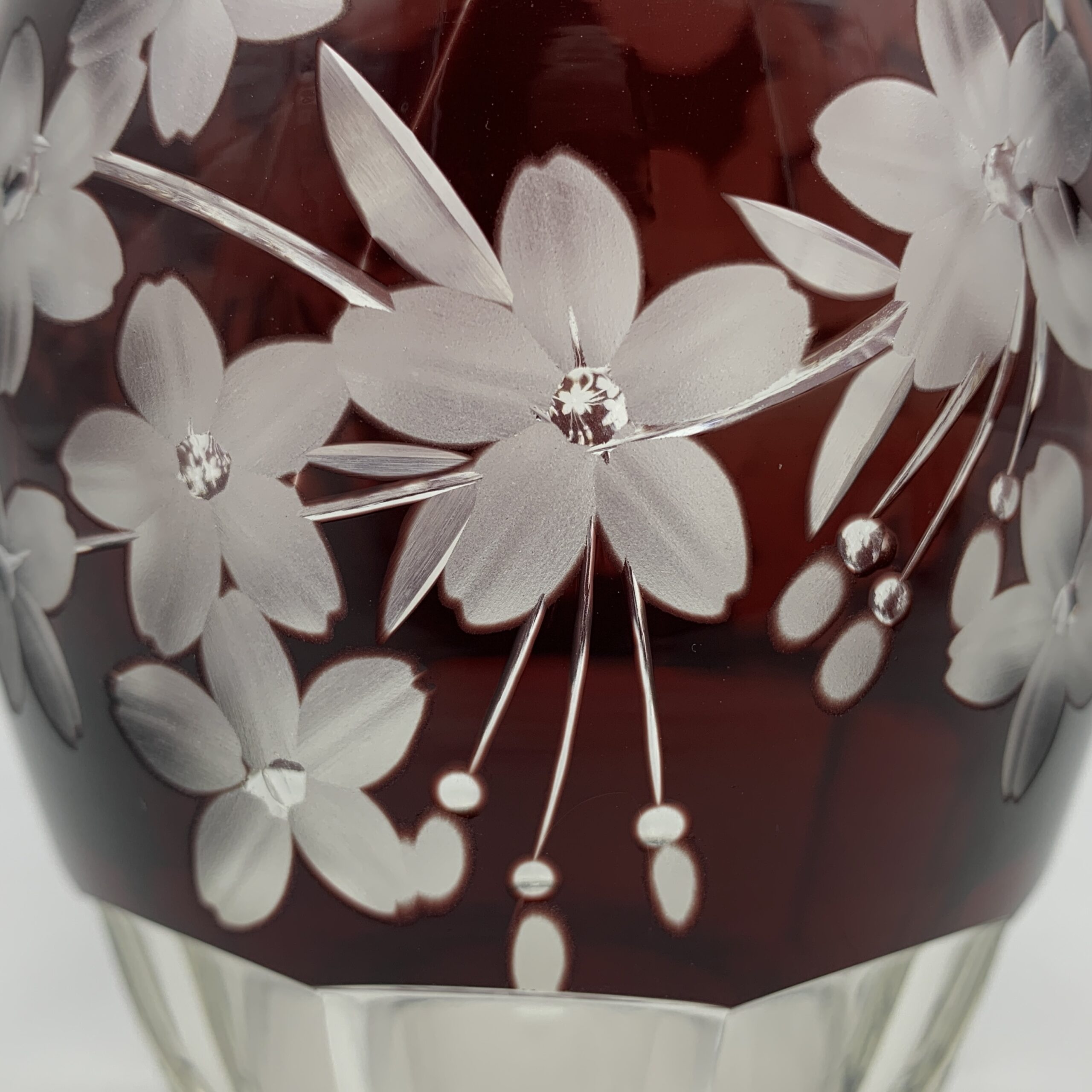 Early Garnet Red Bohemian Crystal Decanter - Image 6