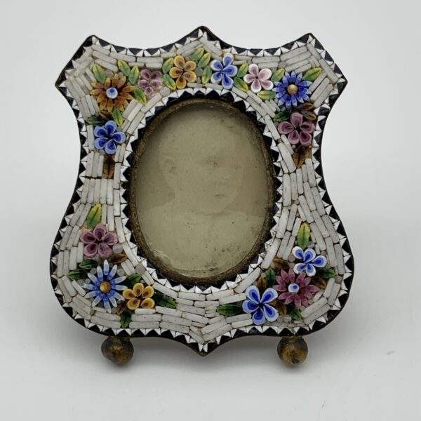 Antique Miniature ‘Micro Mosaic’ Photo Frame