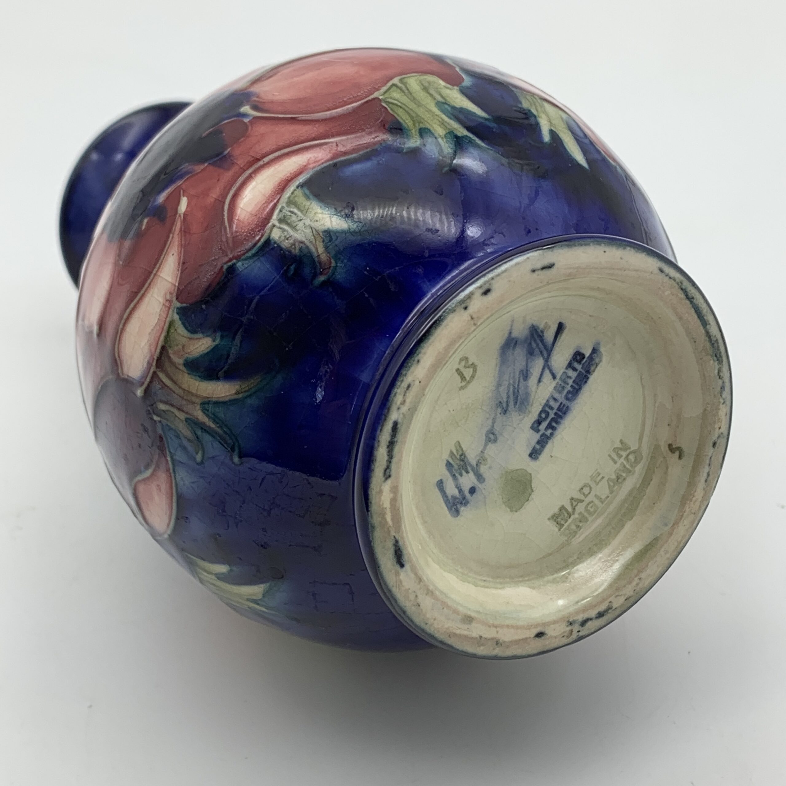 Vintage Moorcroft ‘Anemone’ Vase (1930/40’s) - Image 8