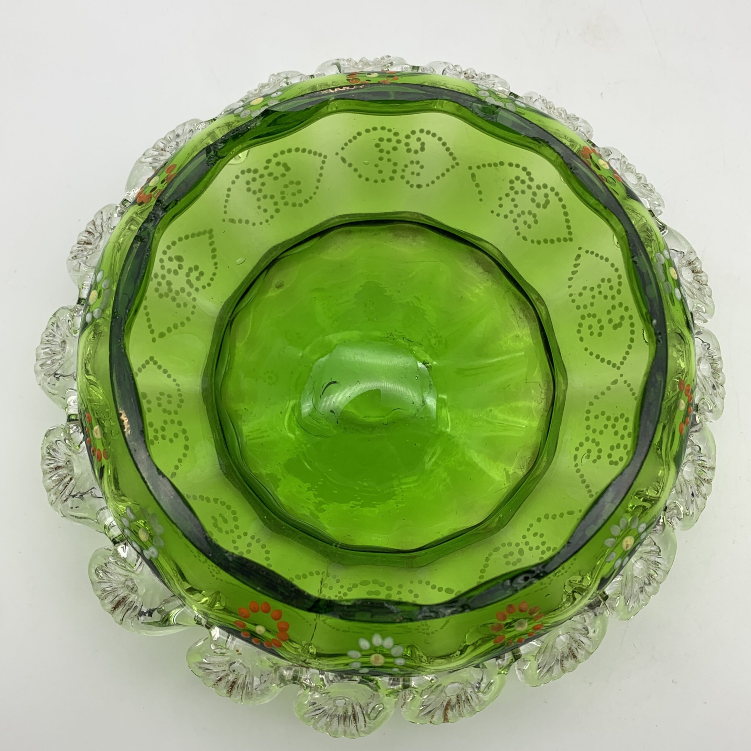 Antique ‘Mary Gregory’ Enamelled Glass Bowl & Lid - Image 10