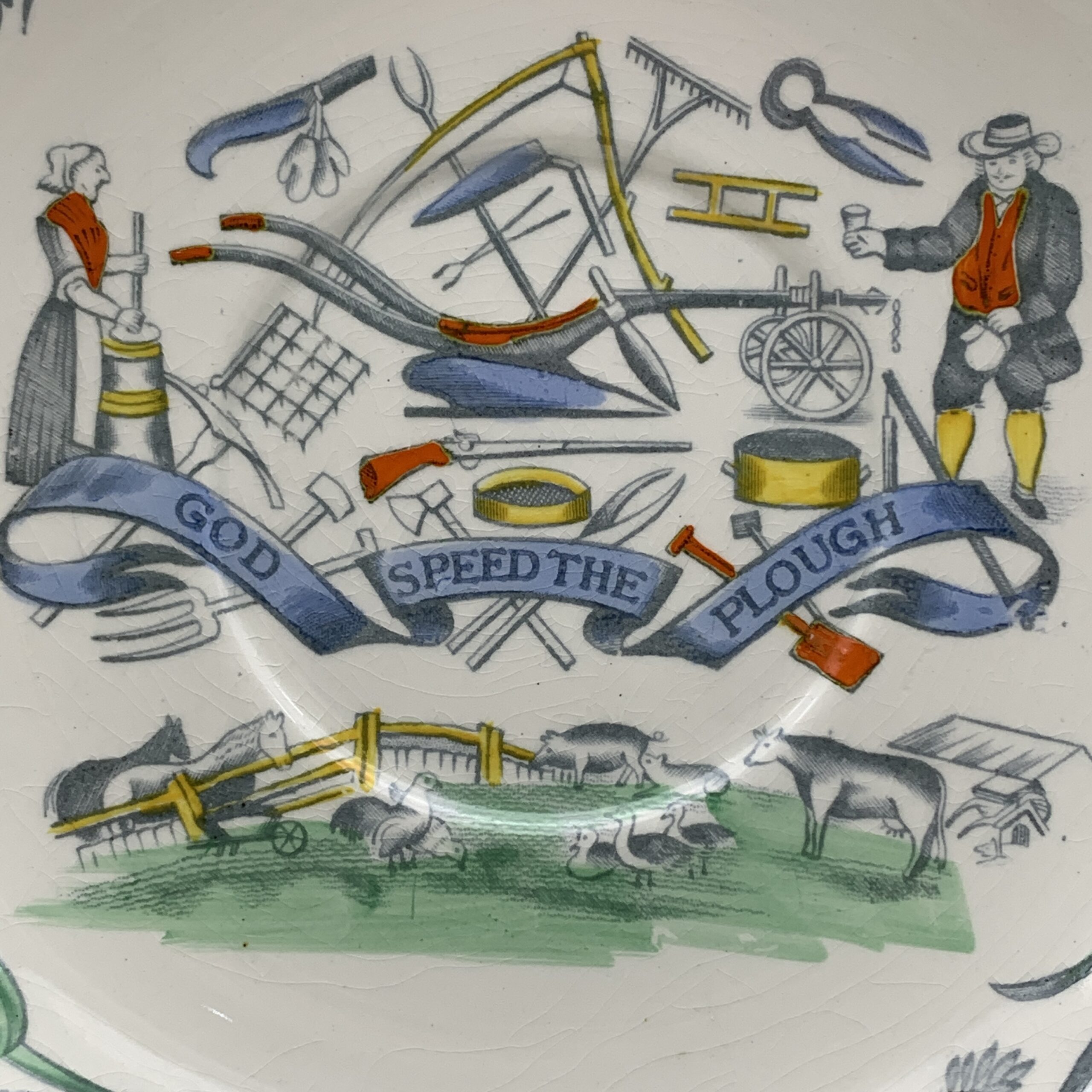 Large Antique ‘Farmers Arms’ Cider Mug & Saucer (Burgess & Leigh) - Image 10