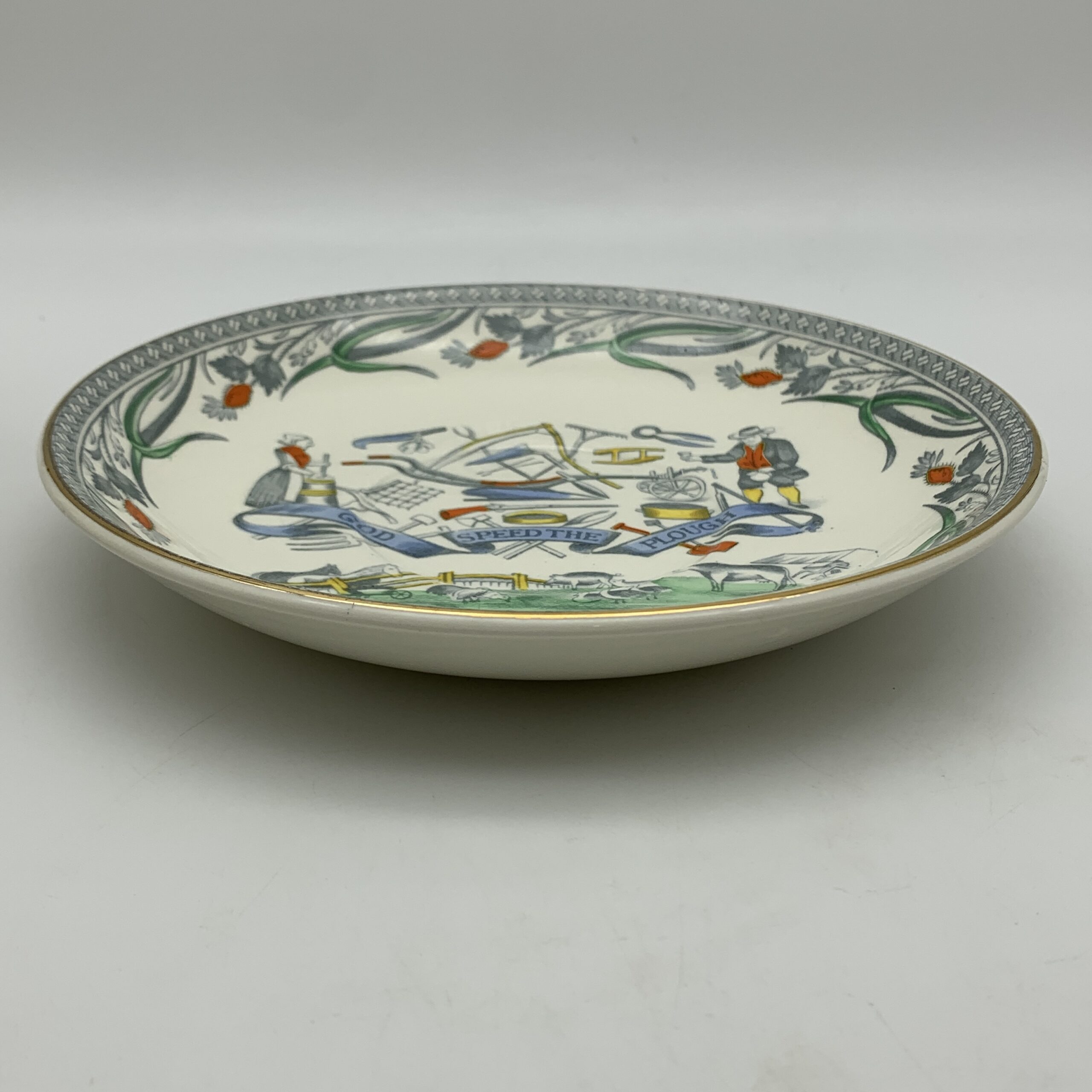 Large Antique ‘Farmers Arms’ Cider Mug & Saucer (Burgess & Leigh) - Image 11