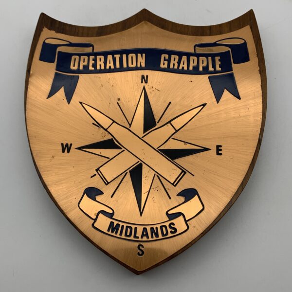 Rhodesia – ‘Operation Grapple’ Copper & Wooden Plaque