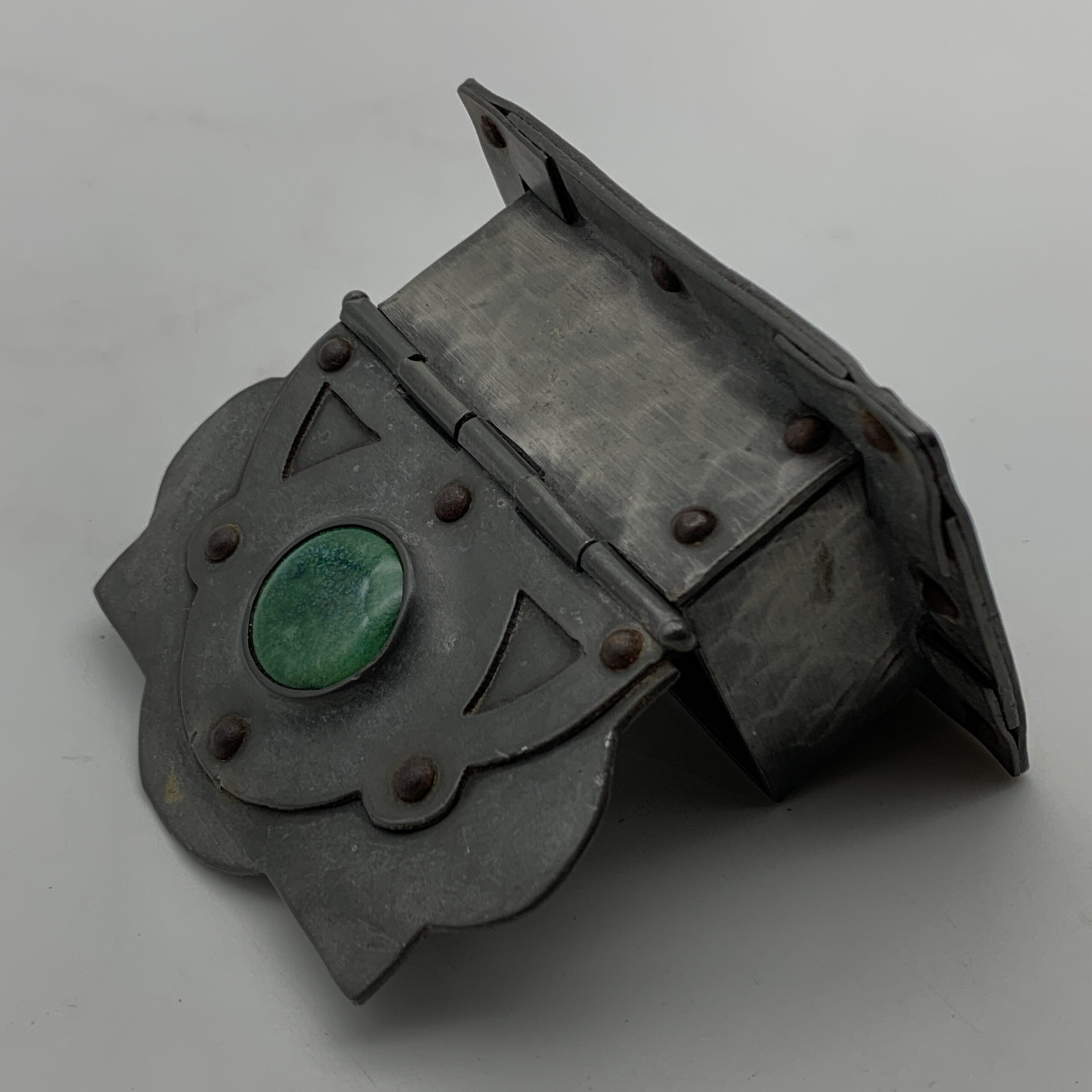 Rare ‘Arts & Crafts’ Pewter & Ruskin Cabochon Box - Image 10