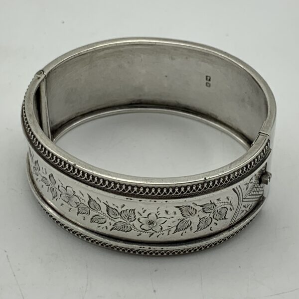 Wonderful Victorian Sterling Silver Bangle (1886)