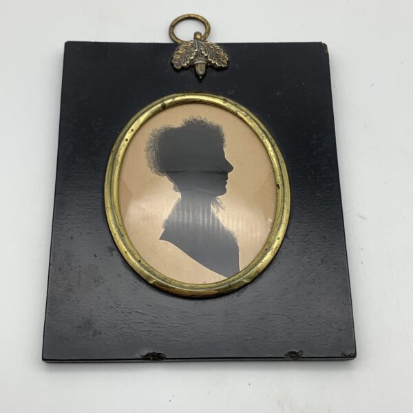 Victorian Silhouette of a Young Lady with Bonnet