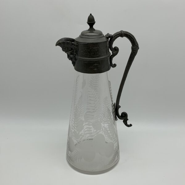 Victorian Cut-Glass Claret Jug (Eton Gun Club - 1877)