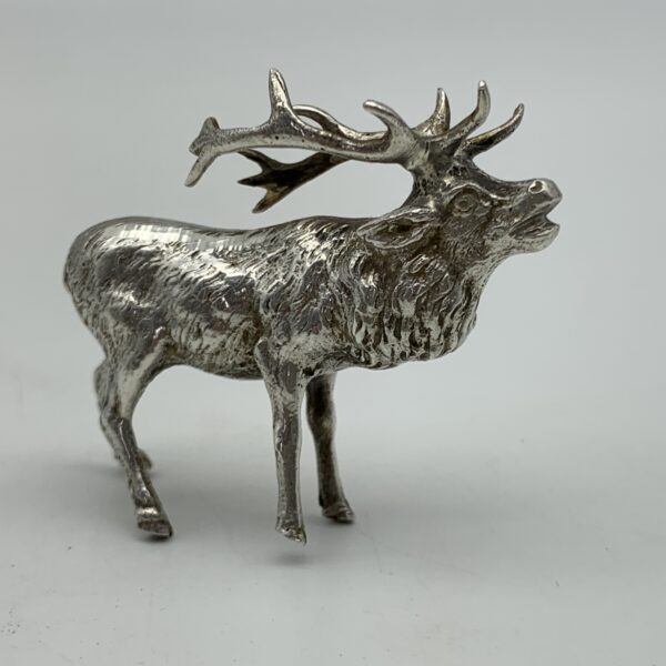 Antique Silver ‘Miniature’ Stag Deer Figure (1902)