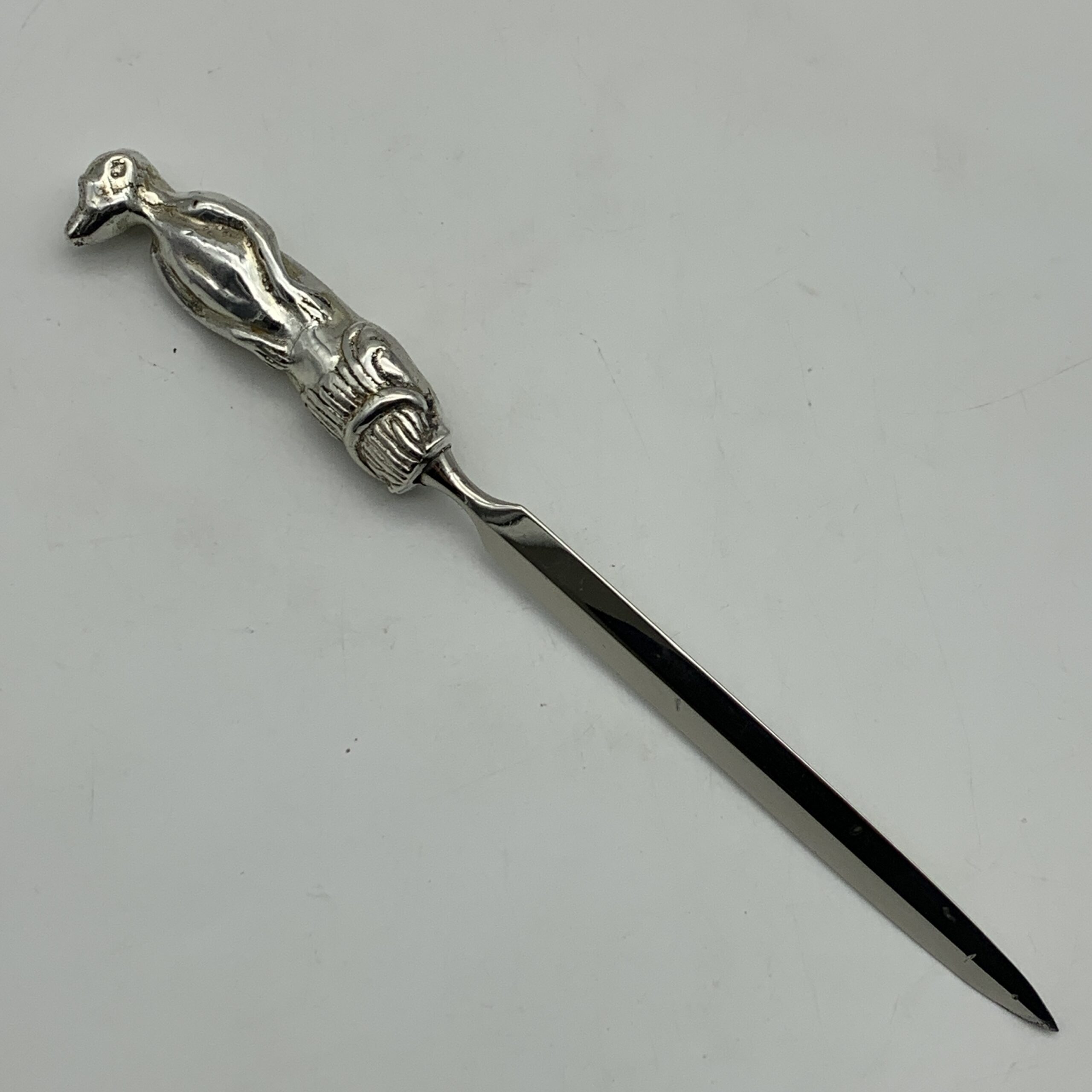 Vintage Silver Handled ‘Meercat’ Letter Opener