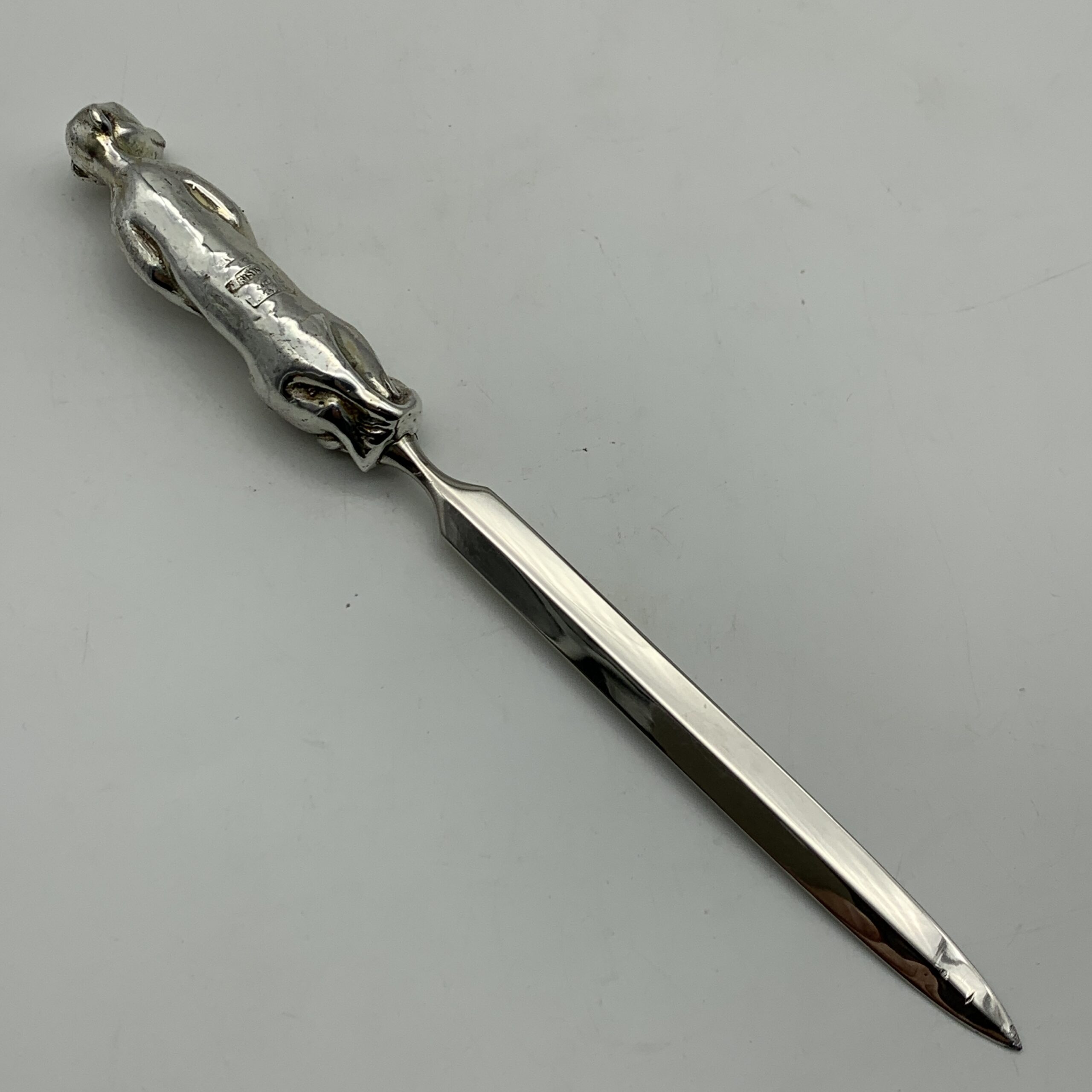 Vintage Silver Handled ‘Meercat’ Letter Opener - Image 8