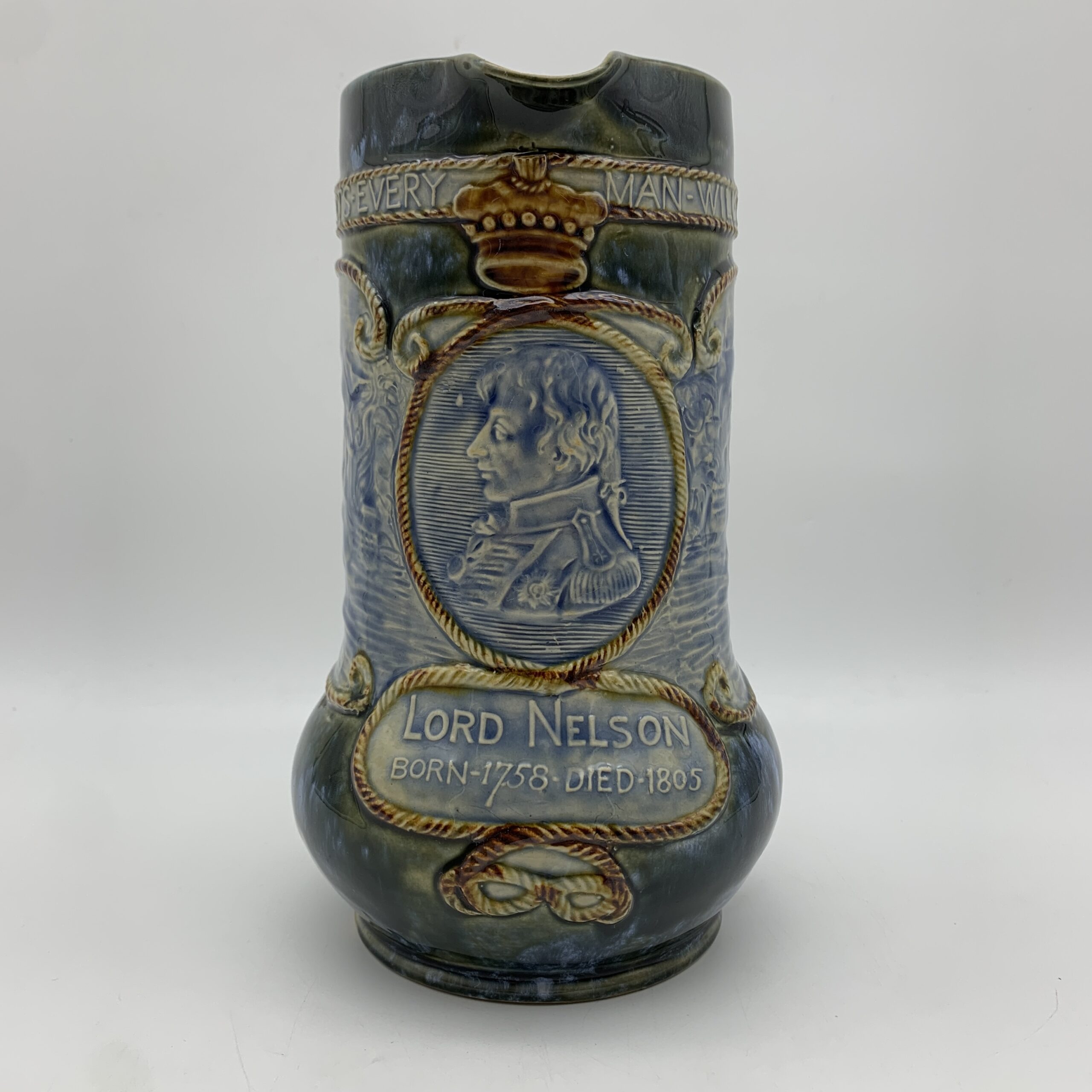 Large Royal Doulton ‘Lord Nelson - Trafalgar’ Jug (1905)