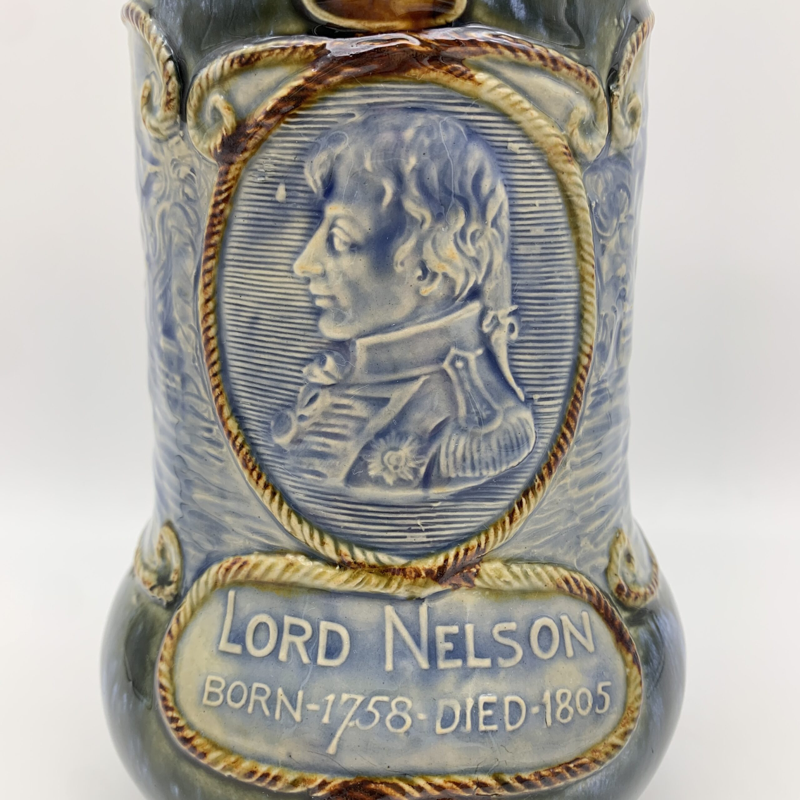Large Royal Doulton ‘Lord Nelson - Trafalgar’ Jug (1905) - Image 3