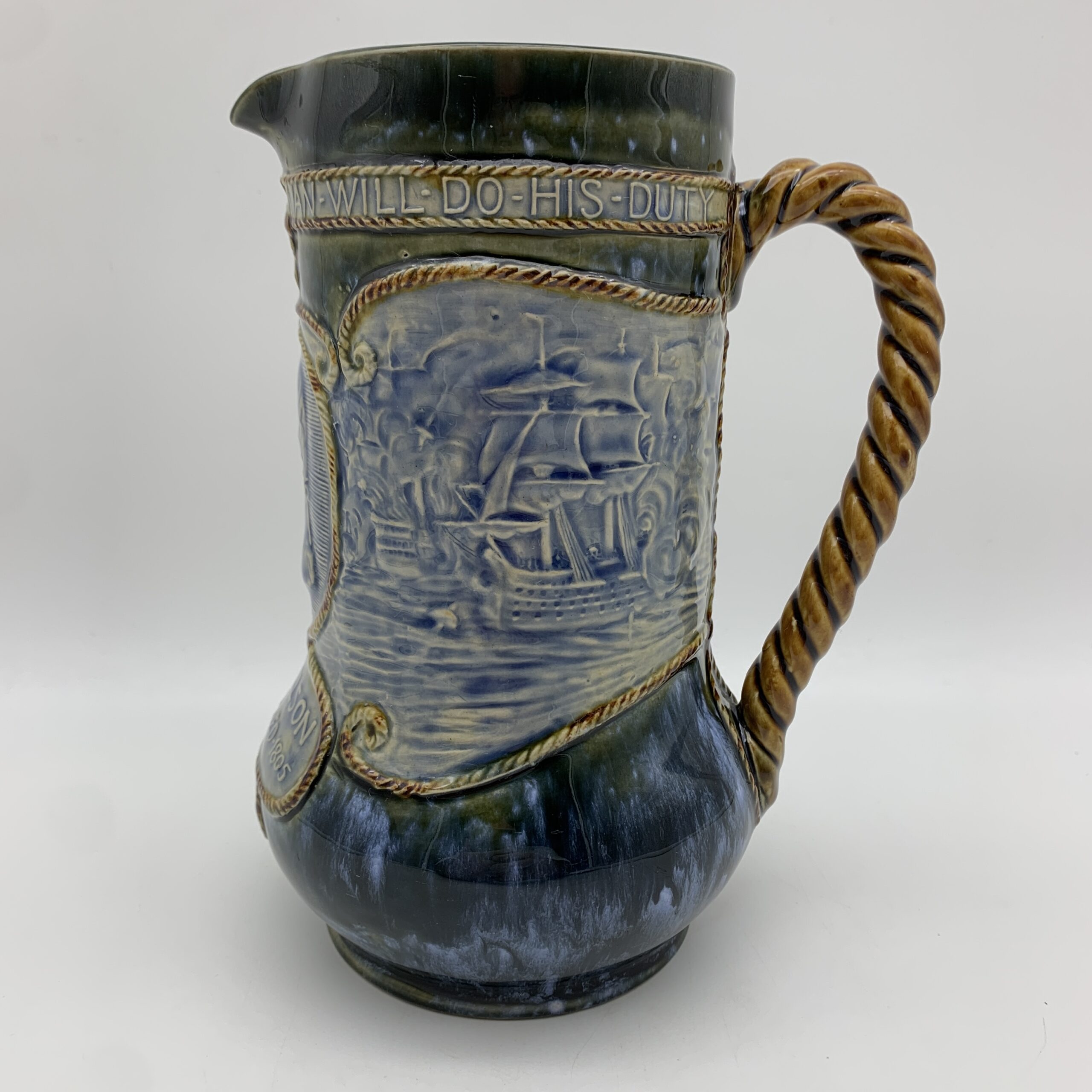 Large Royal Doulton ‘Lord Nelson - Trafalgar’ Jug (1905) - Image 2