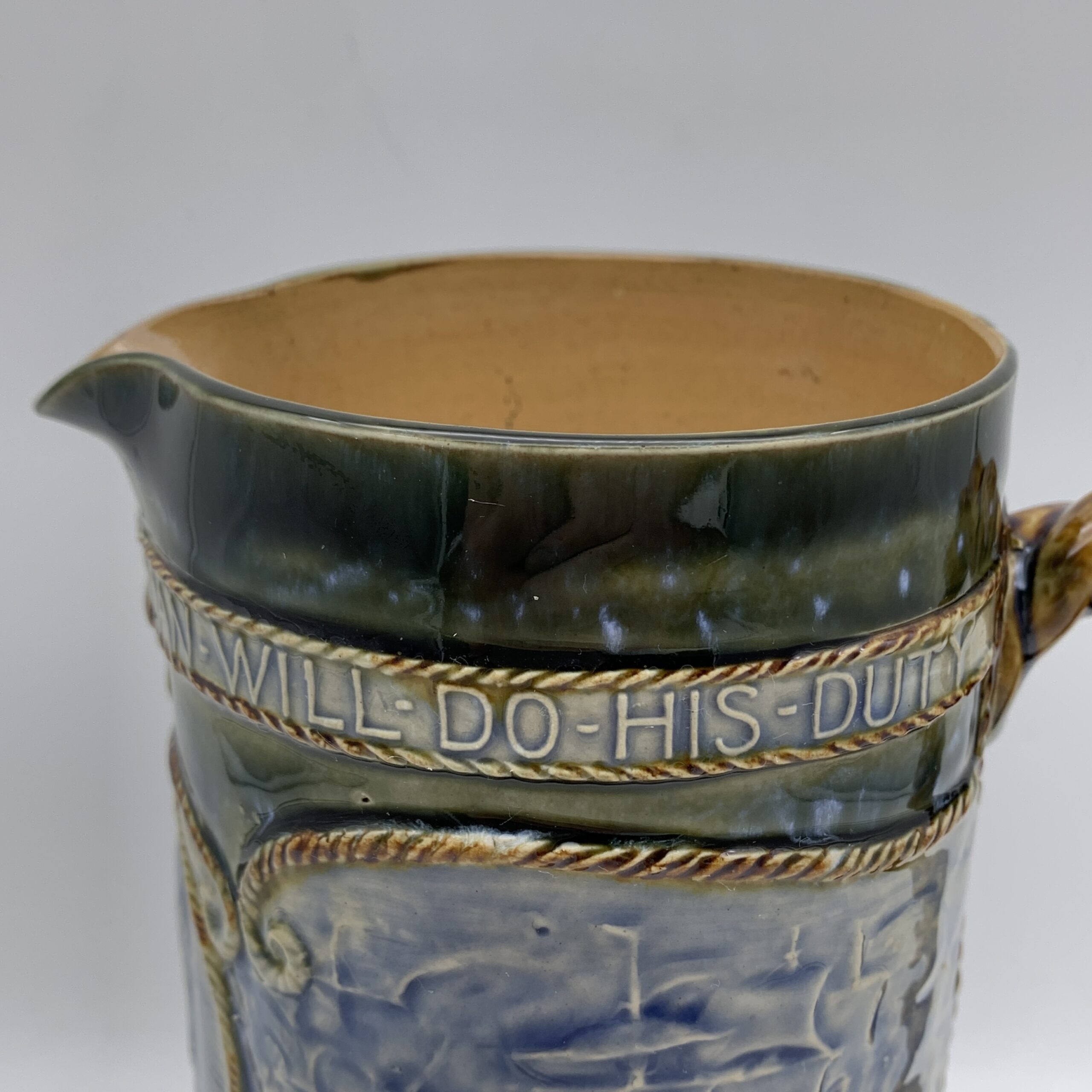 Large Royal Doulton ‘Lord Nelson - Trafalgar’ Jug (1905) - Image 8