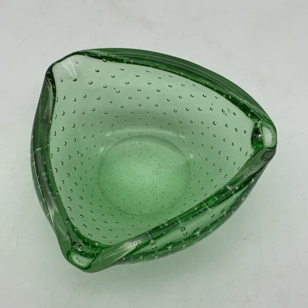 Vintage Green Murano Glass Ashtray