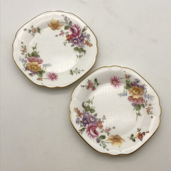 Pair Royal Crown Derby ‘Posies’ Biscuit Plates