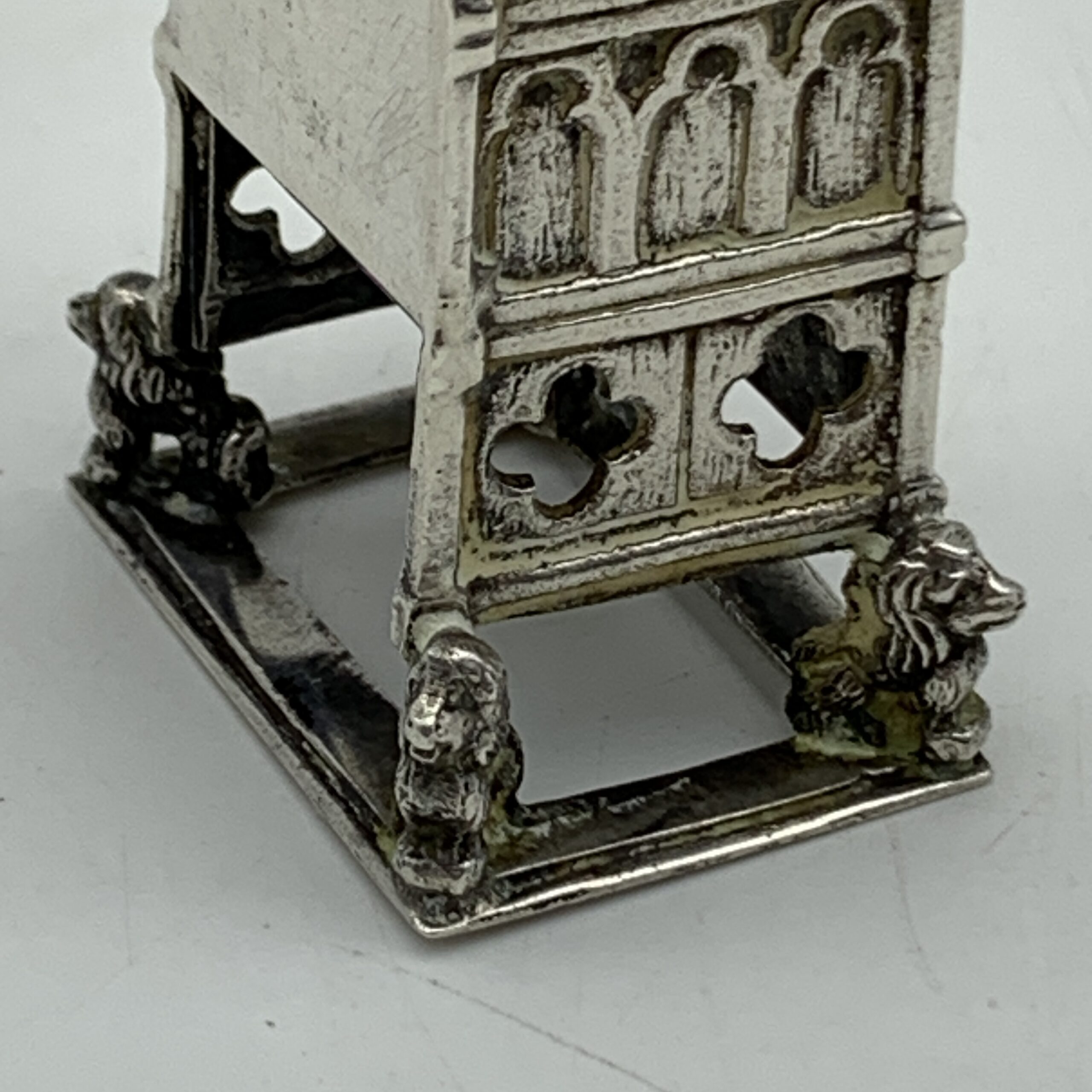 Antique Miniature Solid Silver ‘Coronation’ Throne (1910) - Image 6