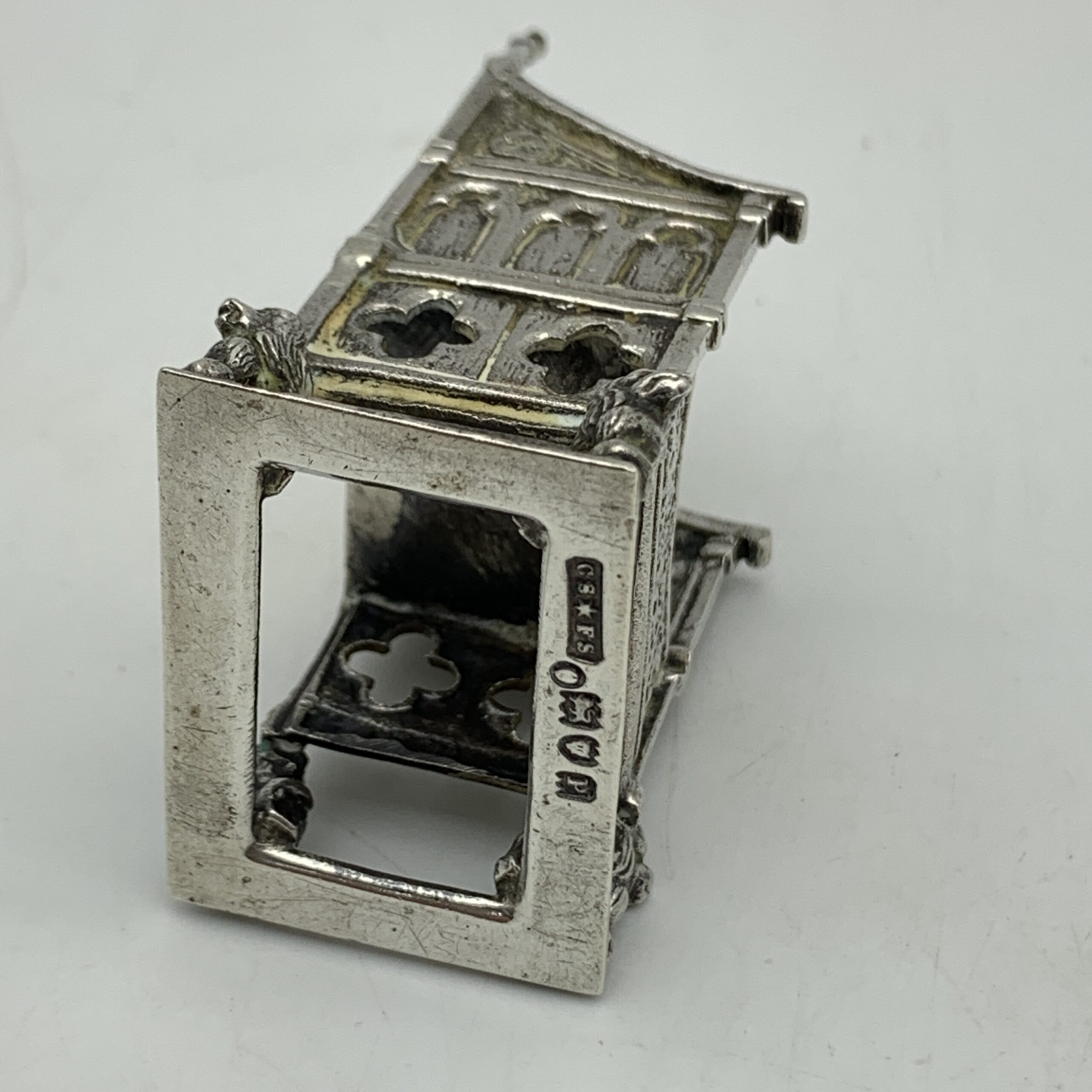 Antique Miniature Solid Silver ‘Coronation’ Throne (1910) - Image 8