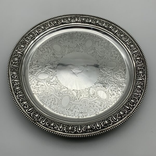 Fabulous Large Victorian Silver Tray/Salver (1873)