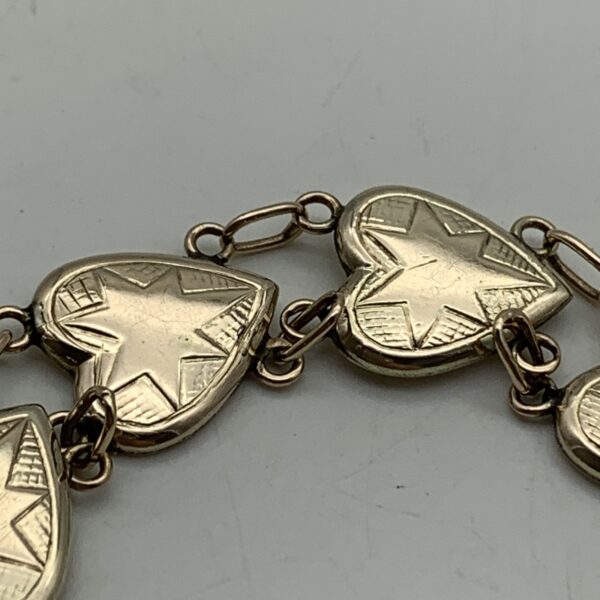 Early 9ct Rose Gold ‘Heart Link’ Bracelet