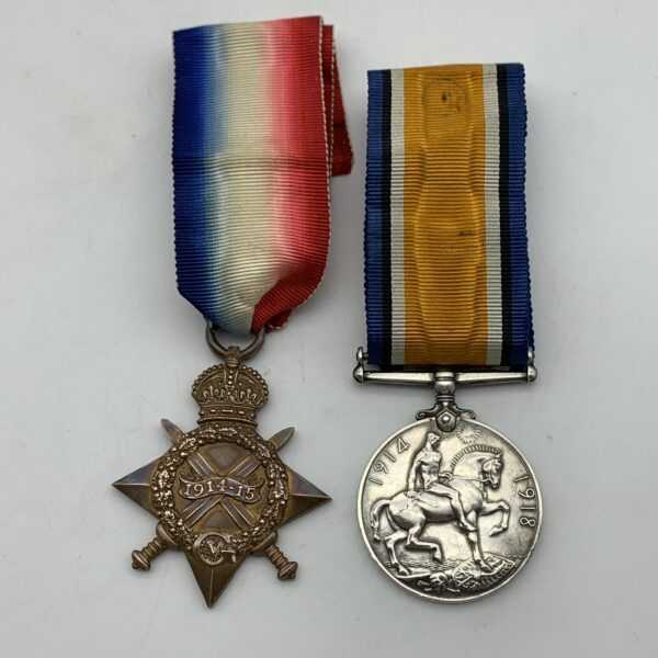 WW1 – ‘K.I.A.’ Medals to ‘C. SJT. W.P. BURNETT’ (Wiltshire Reg.)