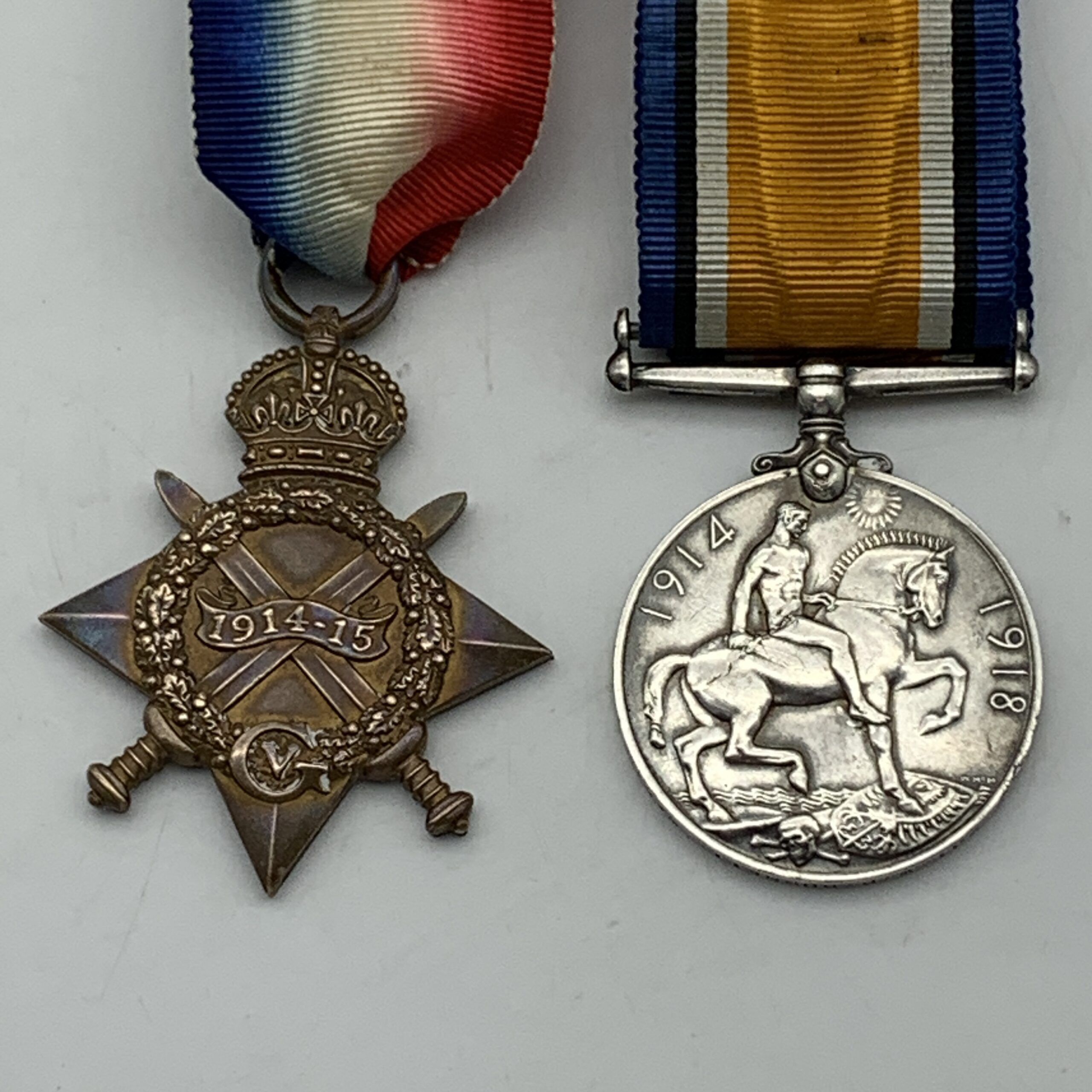 WW1 – ‘K.I.A.’ Medals to ‘C. SJT. W.P. BURNETT’ (Wiltshire Reg.) - Image 2