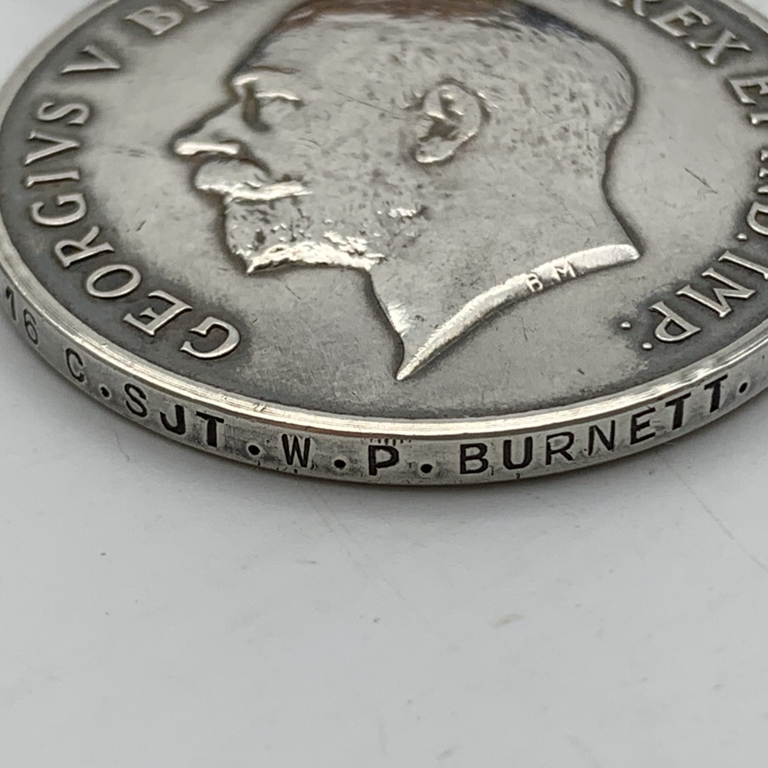 WW1 – ‘K.I.A.’ Medals to ‘C. SJT. W.P. BURNETT’ (Wiltshire Reg.) - Image 5