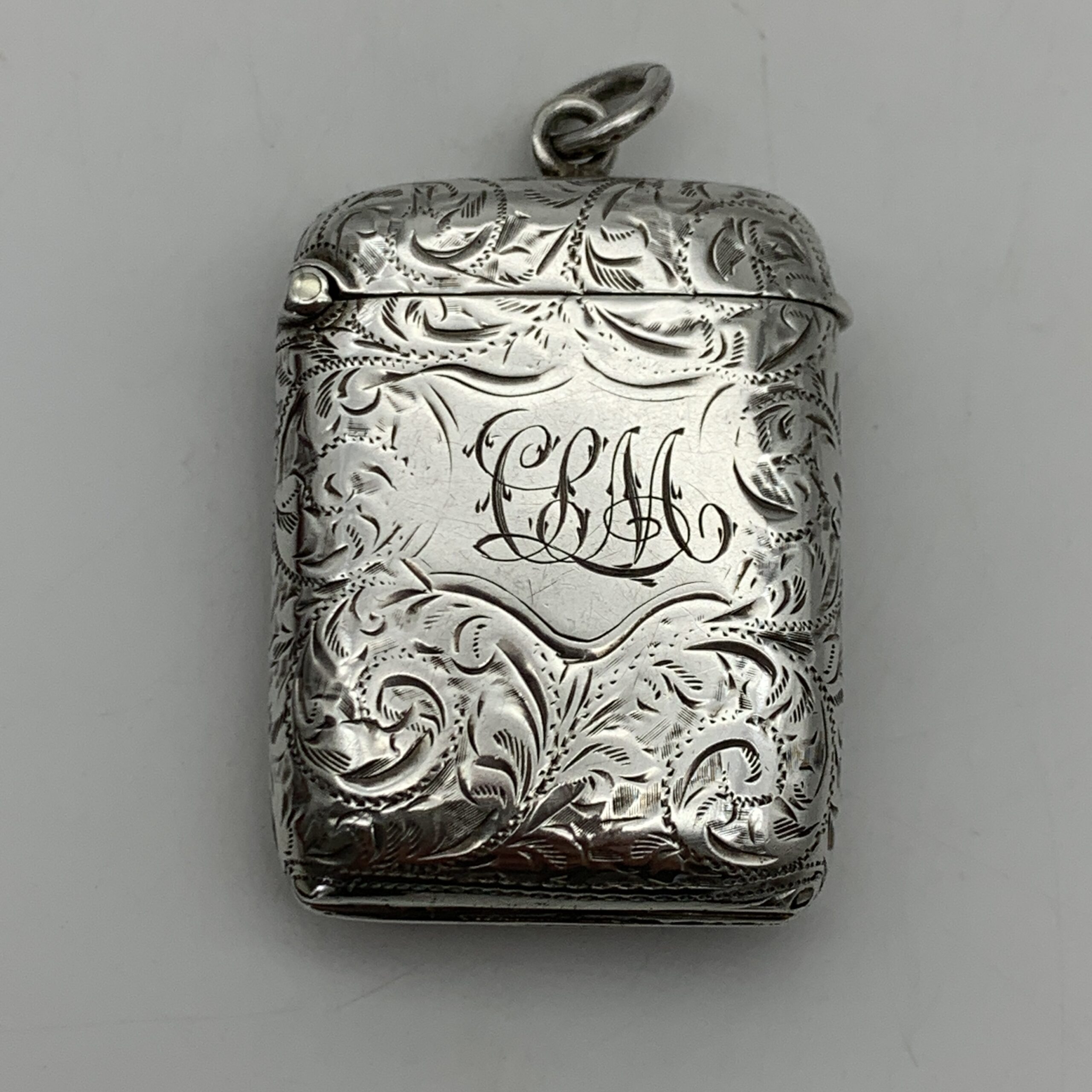 Antique Silver Vesta Case Combined With Hidden Photo Frame - Image 10