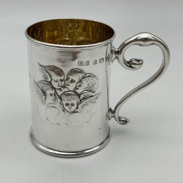 Antique Silver Christening Mug (Reynolds Angels)