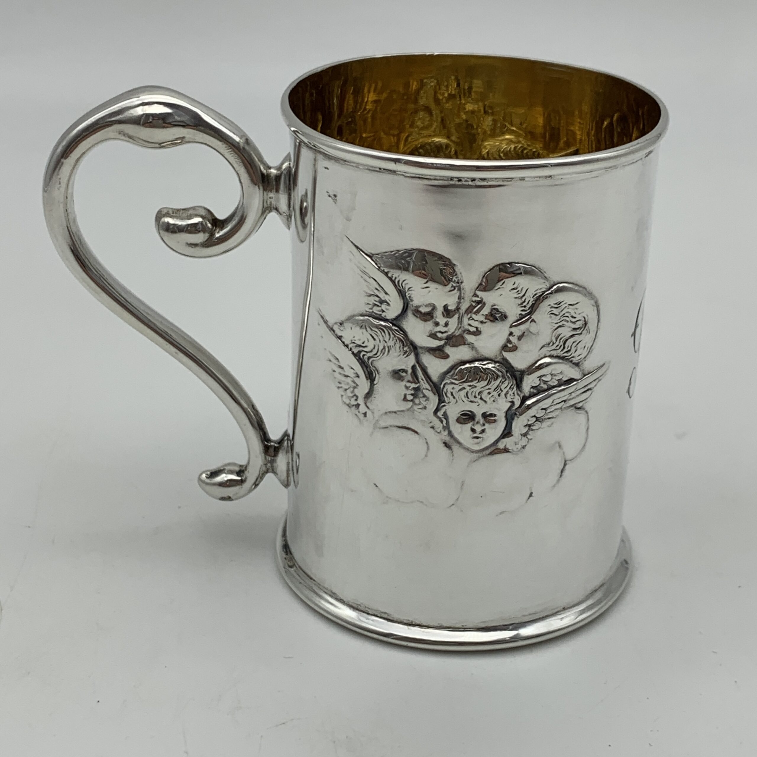 Antique Silver Christening Mug (Reynolds Angels) - Image 4