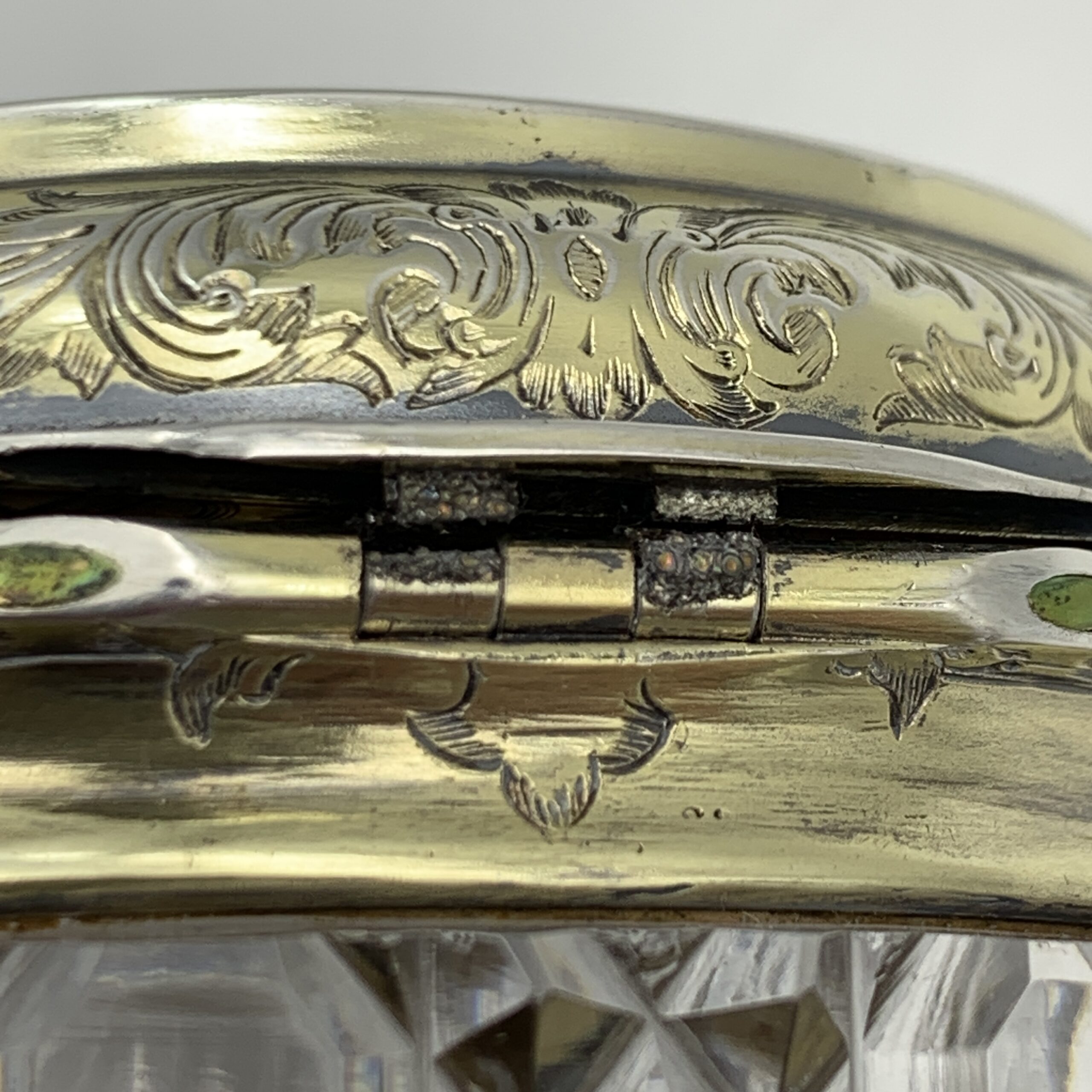 Fabulous Silver Gilt & Coral, Crystal Vanity Jar (1866) - Image 13