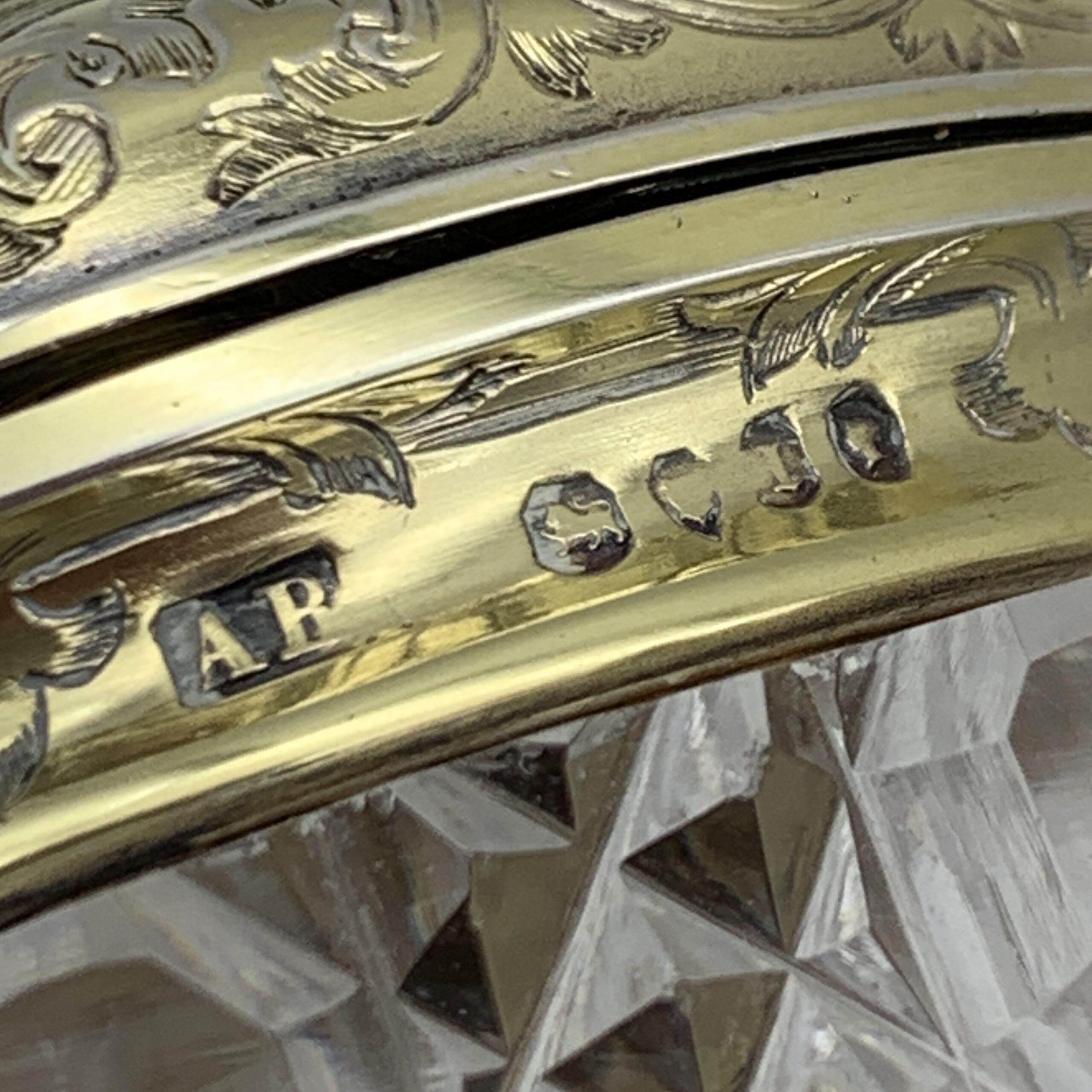 Fabulous Silver Gilt & Coral, Crystal Vanity Jar (1866) - Image 9