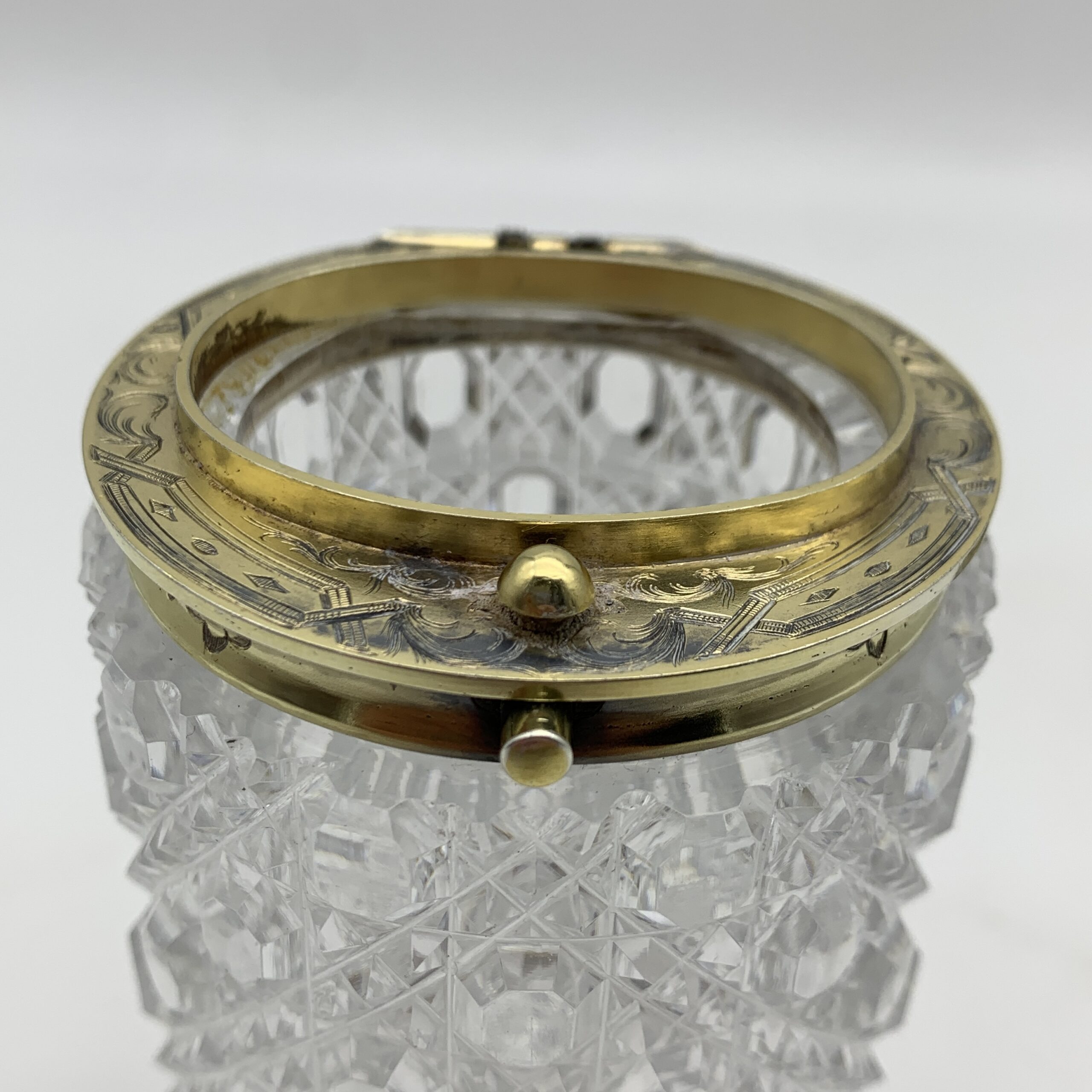 Fabulous Silver Gilt & Coral, Crystal Vanity Jar (1866) - Image 11