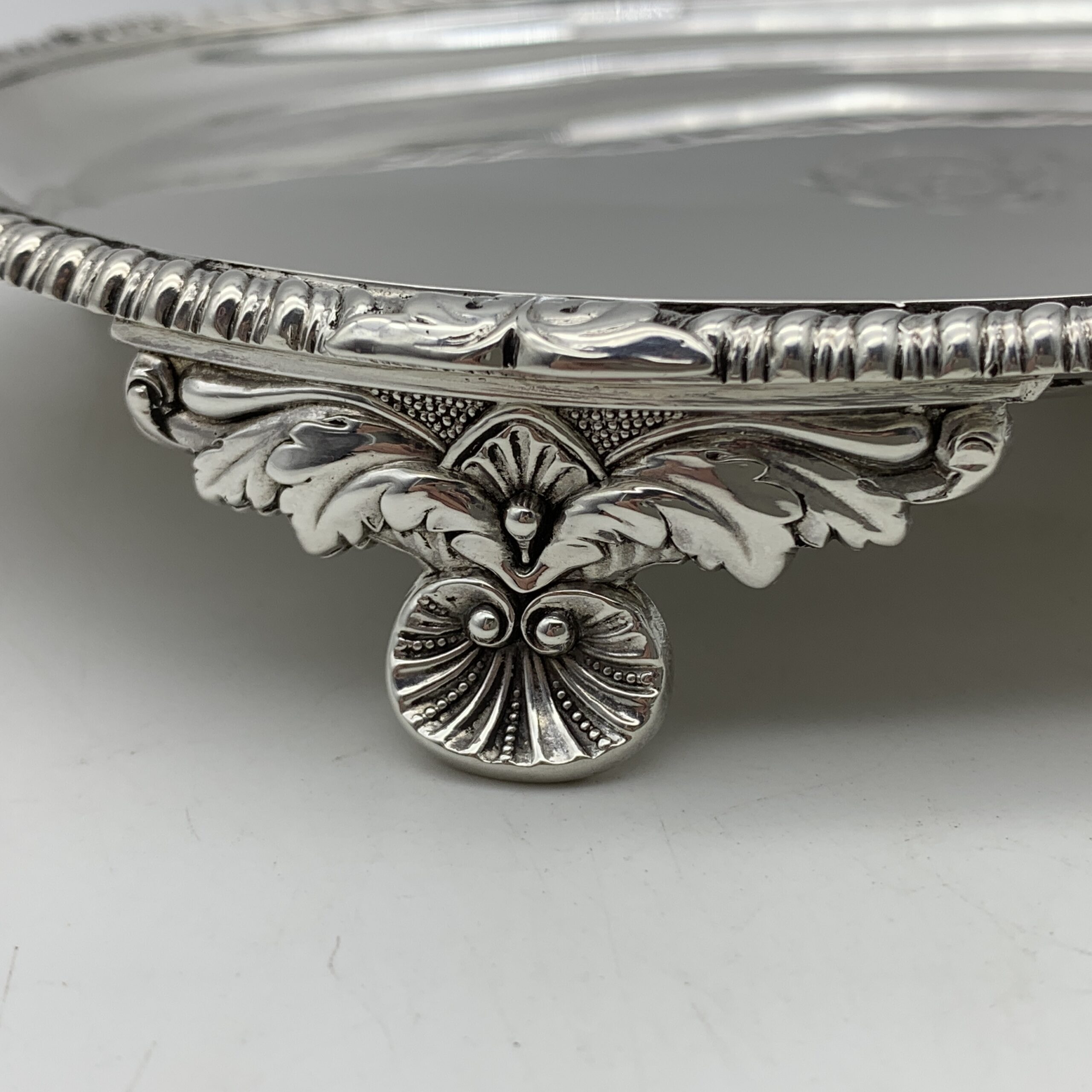 Georgian Silver Card Tray/Teapot Stand (Dated 1817) - Image 8