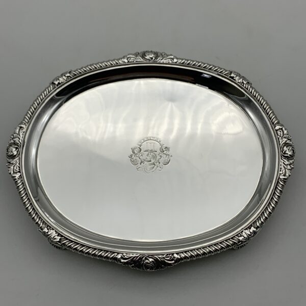 Georgian Silver Card Tray/Teapot Stand (Dated 1817)