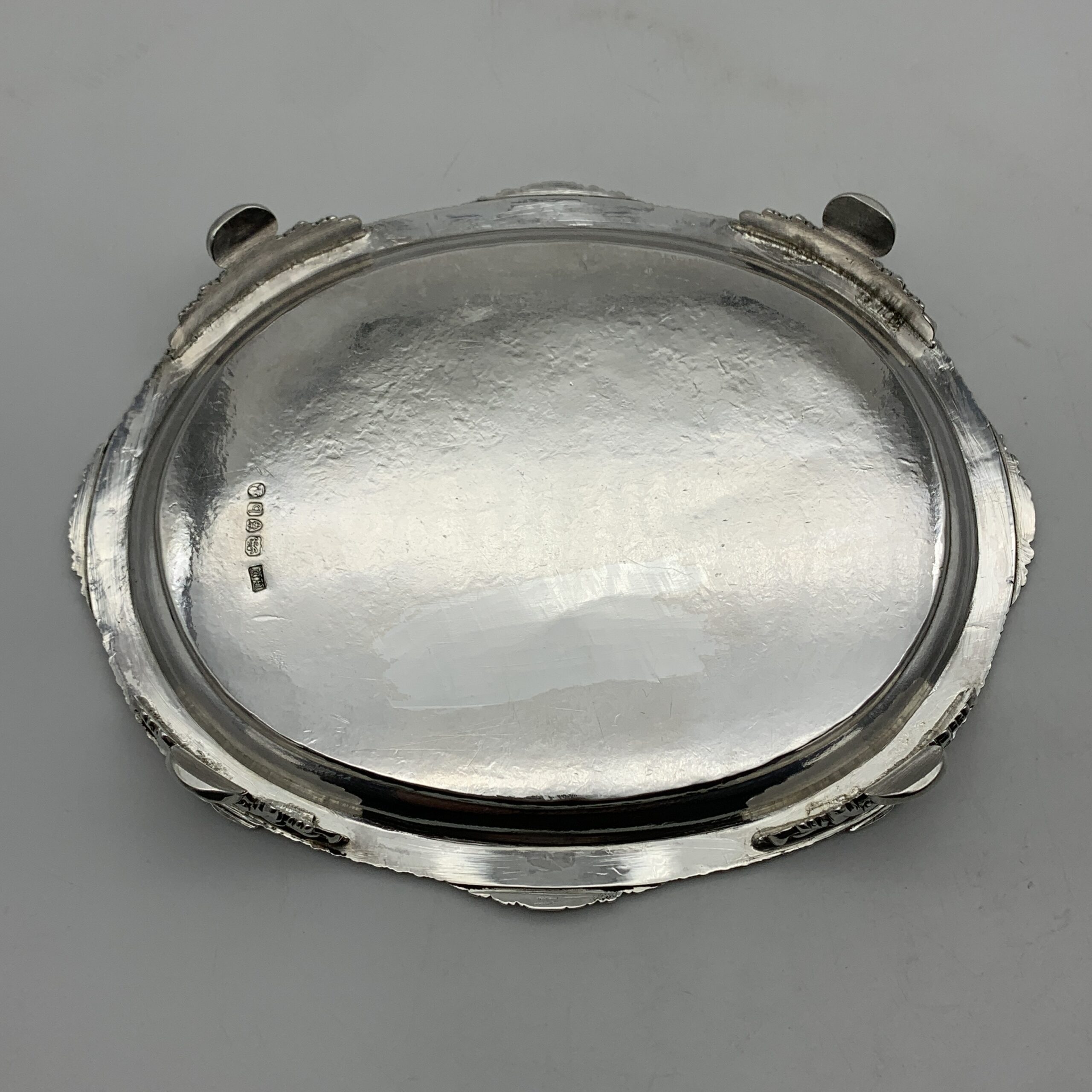 Georgian Silver Card Tray/Teapot Stand (Dated 1817) - Image 9
