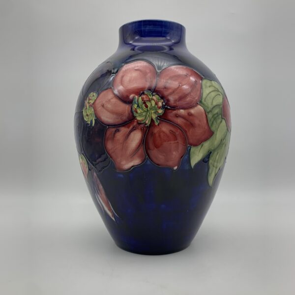 Very Large 1940/50’s Moorcroft ‘Clematis’ Vase (Rare Shape)