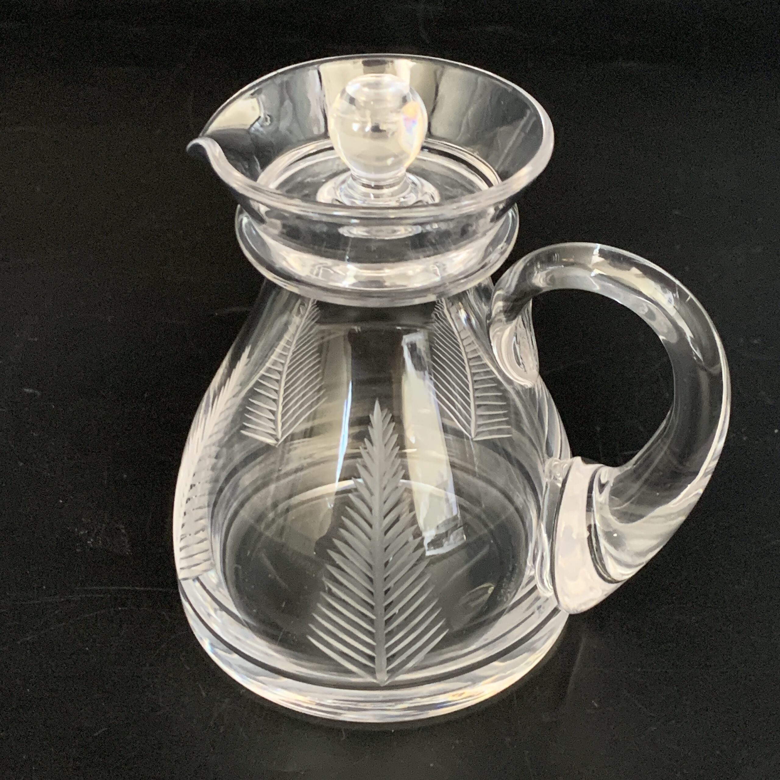 Small ‘Stuart Crystal’ Lidded Jug (Fern Pattern)