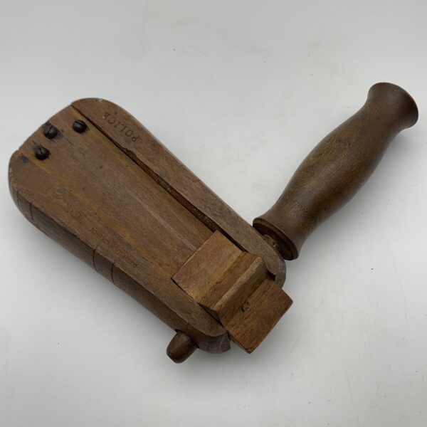 Antique Irish Police ‘Stephen Green’ Wooden Rattle (1840/50’s)